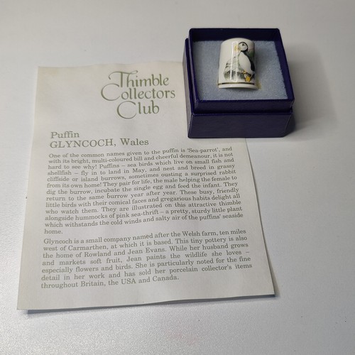 Thimble collectors club - thimble, puffin