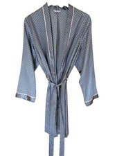 Per Una Marks & Spencer Robe Dressing Gown Grey Spots Waist Tie Womens 16-18 