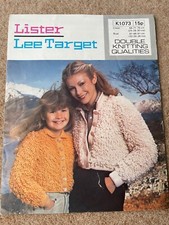 Vintage Lister Lee Target DK knitting pattern for looped wool jackets