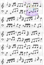 MUSIC NOTES SHEET EDIBLE CAKE