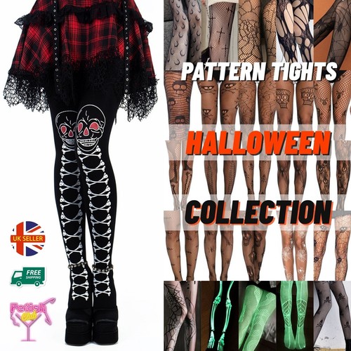 Halloween fishnet tights - fishnet,