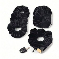 Soft Pocket Scrunchies with Zipper Stash Scrunchy Elastic Band Ties Ropes Womens