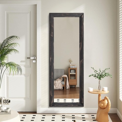 Wood framed mirror full - wood,