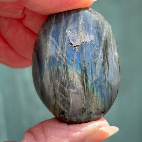 Labradorite palm stone - labradorite, (32)