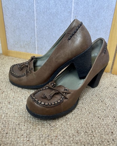 Clarks vintage brown leather - clarks,
