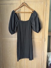 Zara Black Pleated Dress Size