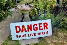 Vintage Enamel Sign Danger