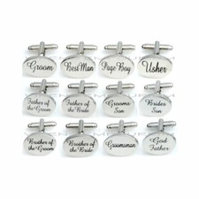 Mens wedding cufflink silver - wedding,