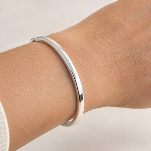 Solid 925 silver bangle - 925,