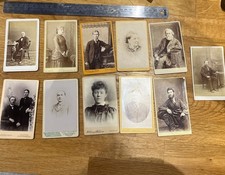 Antique Cabinet Card Lot 1800s Photo Portraits Victorian CDV x 11 Koenig Wilde …