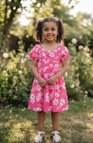 Girls pink floral hibiscus - girls,
