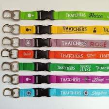 Thatchers Cider Lanyard Carabiner Clip/Bottle Opener Haze Rose Gold Blood Orange