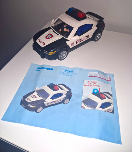 Playmobil police car playset - police,