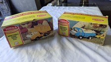 Vintage Mini Tonka Tow Truck 1235 & Dump Truck 1230 Pressed Steel Canada boxed