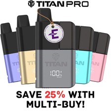 Titan Pro 15K Rechargeable Vape Pen and Prefilled Refill Kit Pod | 20mg Nic Shot