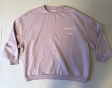Disney Stitch Lilac Sweatshirt Jumper | Stitch Graphic  | Womens XL
