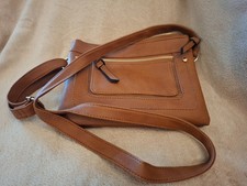 Ladies brown multi pocket shoulder bag from Matalan