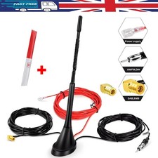 Universal Roof Mount Active Amplified DAB + FM Radio Car Aerial Antenna Mast