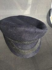 ROYAL NAVY IMPER SAILOR/CAPTAIN’S CAP SIZE 57 UK 7 DARK BLUE CAMARET FRANCE VGC 