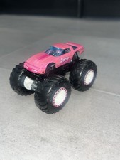 RARE Hot Wheels Monster Trucks Barbie Pink Corvette 1:64 Diecast Treasure Hunt