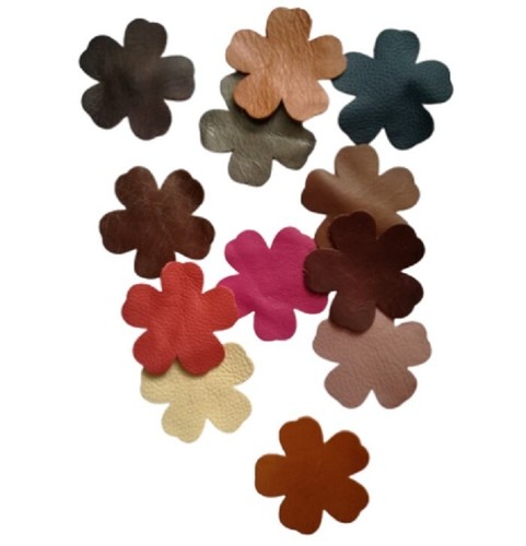 Pre cut leather flowers - x,