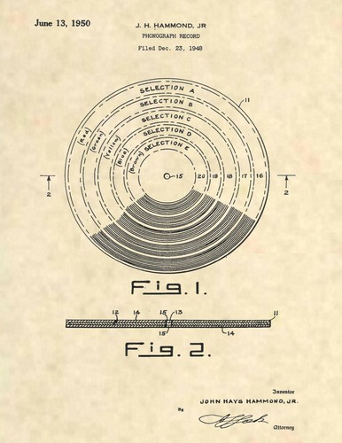 Phonograph record patent - record,