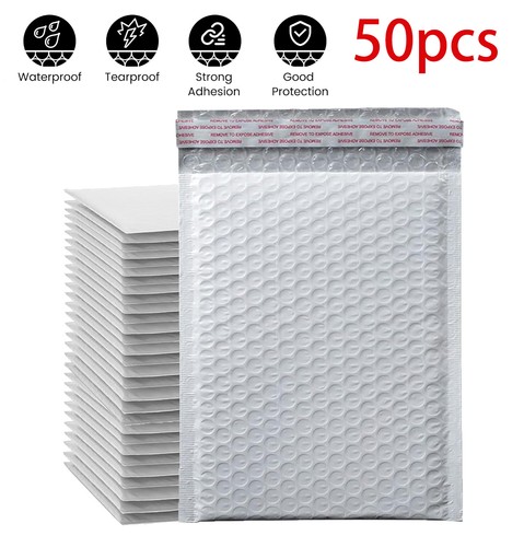 50x white poly - 50x, bubble