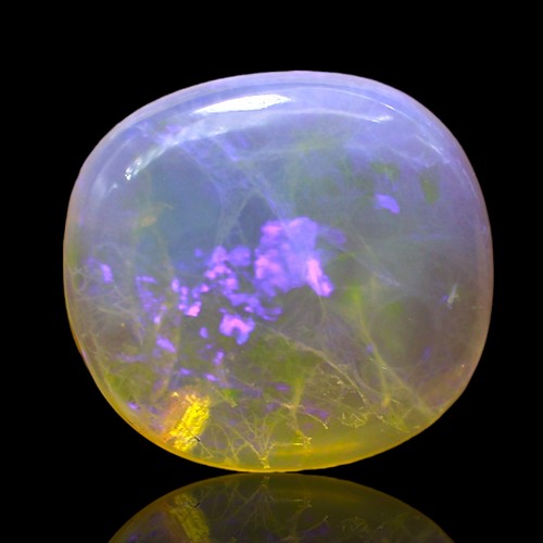 Natural oval fire opal - natural,