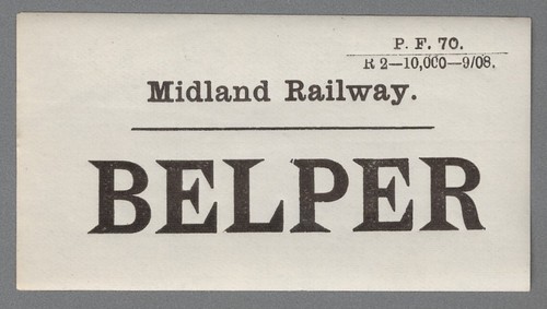 Midland railway luggage label - midland,