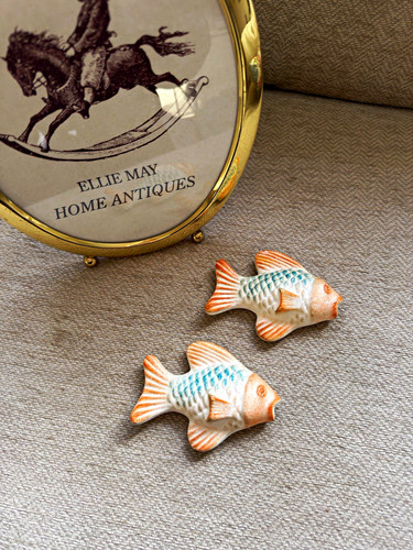 Set ceramic pottery fish - of,