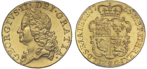 George 1759 guinea old - 1759, guinea,