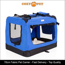 Fabric Dog Crate 70cm Blue by