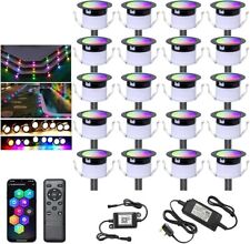 31mm Decking Lights RGBW+IC Color Change Deck Light IP67 Terrace/Patio/Garden