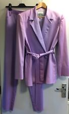 Versace Jeans Couture  2 Piece Lilac Ombre Wrap Jacket Trouser Suit 10/12
