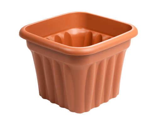 Terracotta square plant pot - square,