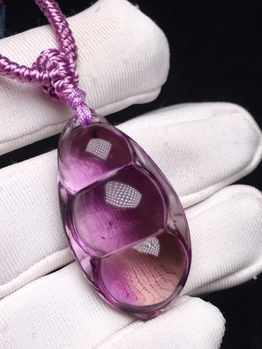 Natural amethyst peapod - natural,