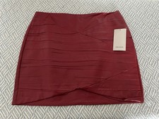 Zara faux leather - faux, red