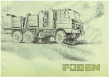 FODEN FH70 6x6 GUN TRACTOR/LIMBER & 6x6 CARGO/RECOVERY TRUCK ORIG SALES BROCHURE