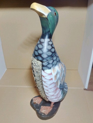 Vintage wooden duck shoe brush - wooden,
