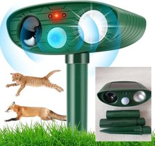 Ultrasonic Cat Repellent Solar Deterrent Fox Rabbit Dog Mice Pest Garden Farm UK