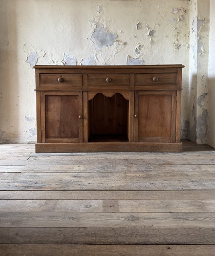 Antique solid pine sideboard - solid,
