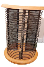 Rotating CD Wooded column Techpoint Plant table Side table holds 96 CDs