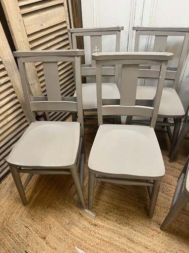 Vintage painted chapel chairs - painted,