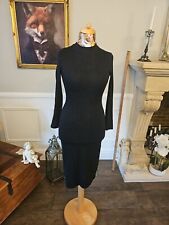 Whistles ~ Black/Blue ~ Stretch ~ Leopard Print ~ Midi Dress ~ Size 10