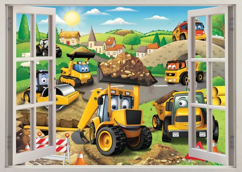 Jcb tractors diggers graphic - tractors,