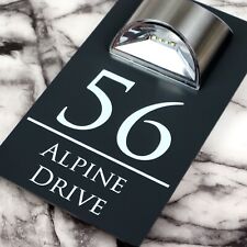 House Number Plaques Personalised House Signs LED Solar Light Door Signs