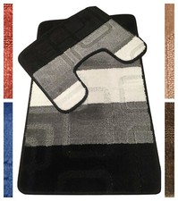 2 Piece Bath Mat Set Non Slip Toilet Pedestal Rug Shower Bathroom