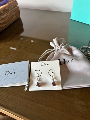 Dior silver dice earrings - , with