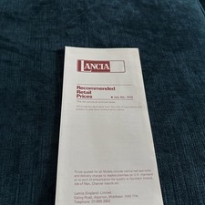 Lancia Beta Berlina Coupe Spyder HPE Monte Carlo Gamma 1978 Price List UK market