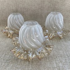 Ruffle Edged Glass Lampshades